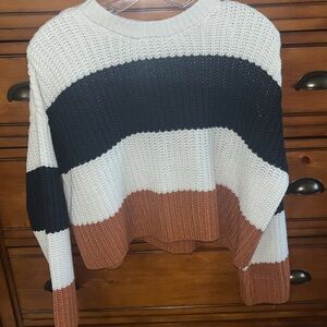 Stripped crop sweater